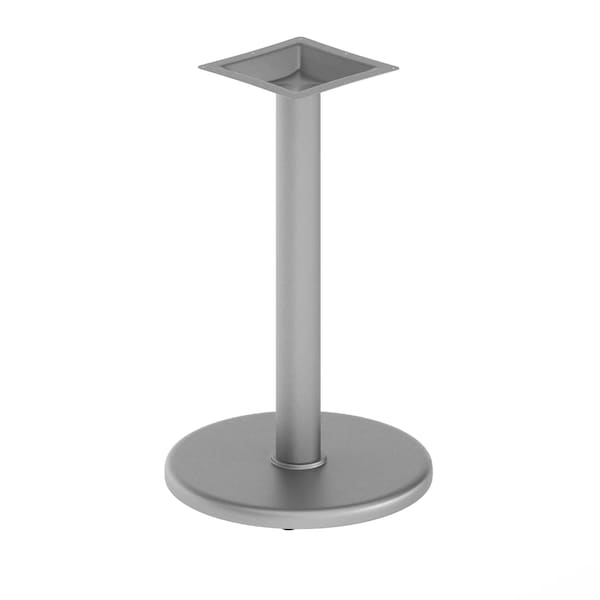 Flash Furniture Beverly 18in. Round Restaurant Indoor/Outdoor Table Base with 3in. Dia. Table Height Column, Silver XU-TR18-SLV-GG - main