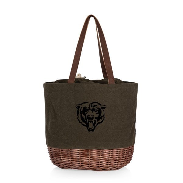 Picnic Time Family Of Brands NFL Chicago Bears - Coronado Canvas and Willow Basket Tote 203-00-140-064-2 - main