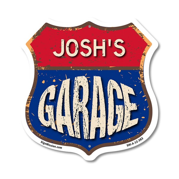 Signmission Josh's Garage, 12 Inch X 12 Inch, Aluminum Metal Sign SHI-A-12-383-JOSH - main