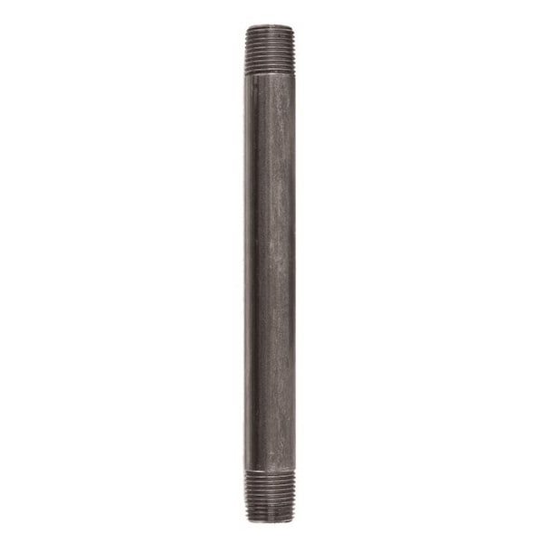 Stz Industries 1/2 in. MIP each X 1/2 in. D MIP Black Steel 8 in. L Nipple 302U12X8 - main