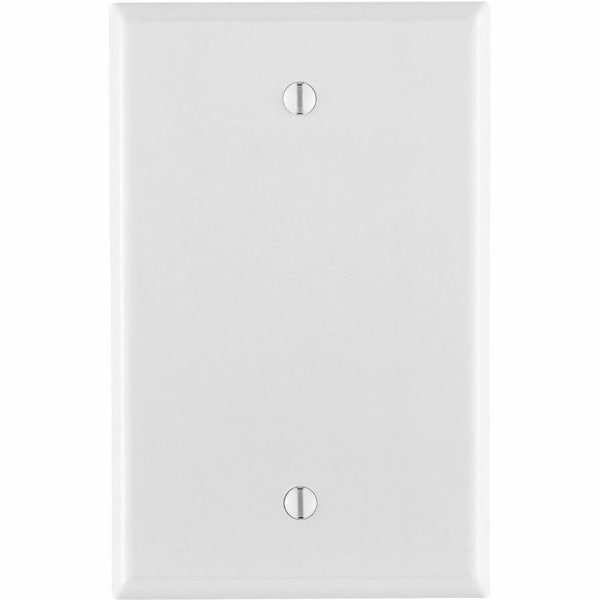 Leviton Blank Wallplate, Midway Size, Gang 1, White 80514-W - main