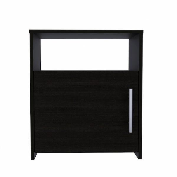 Homeroots 23" Black Wood Nightstand 473303 - main