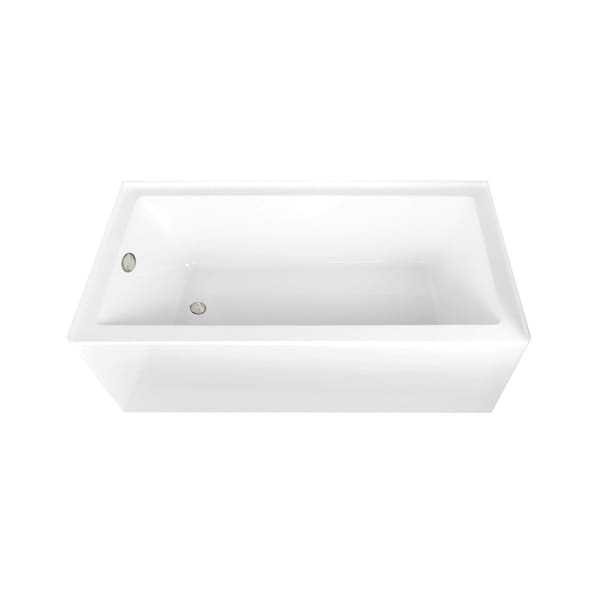 Kingston Brass 66-Inch Acrylic Rectangular 3-Wall Alcove Tub Combo with Waste and Overflow Drain, Left Hand Drain CVTAP663222L6 - main