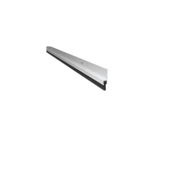 Pemko Mfg Co 3/8in Soft Brush Meeting Stile, 1 Side 96in, Overall Height 1-1/8in, Clear/Aluminum 18041CSB 96IN - main