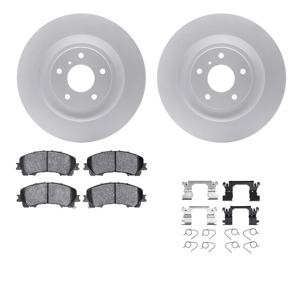 Dynamic Friction Co DFC GEOSPEC Coated Rotors with 5000 Brake Pads - Ceramic and Hardware 4512-68029 - main