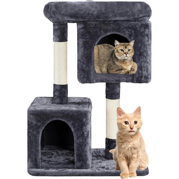 Simple Deluxe FluffyDream Cat Tree Tower, 31 inch Cat Trees with Scratching Posts, Cat Tree for Indoor Cats, Smal 3A53PTTREESCRACH31G02 - main