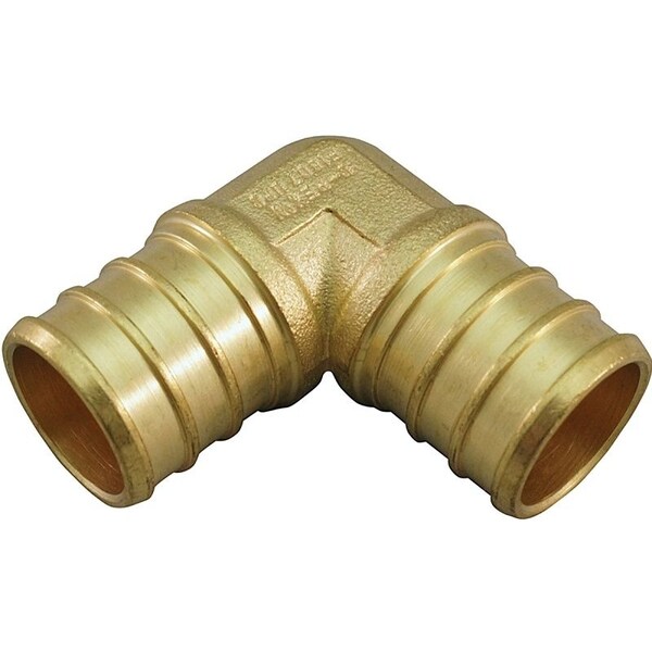 Apollo Valves ApolloPEX Series Pipe Elbow, 34 in, Barb, 90 deg Angle, Brass, 200 psi Pressure APXE3410PK - main