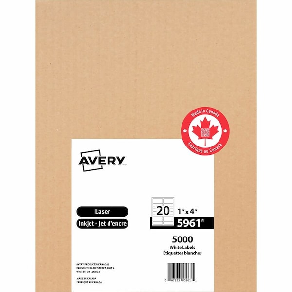 Avery Easy Peel Address Labels, PK5000 05961 - main