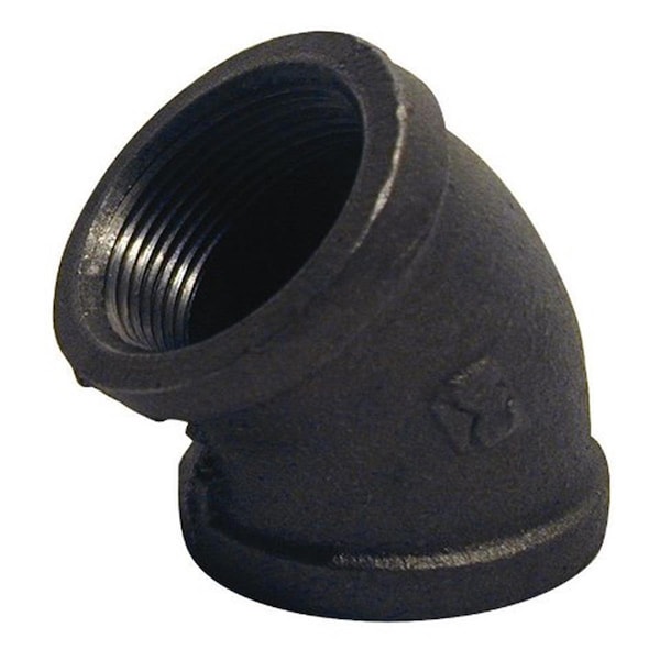 B & K 520-200BG 45 deg Iron Elbow Black - 0.12 in., 5PK 4066874 - main