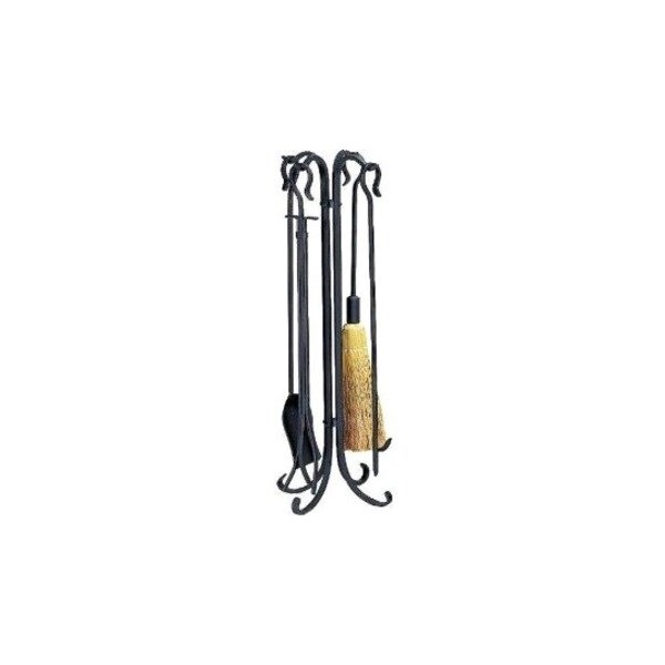 Uniflame F-1128 5 PC. BLACK HEAVY WEIGHT RUSTIC FIRESET F-1128 - main