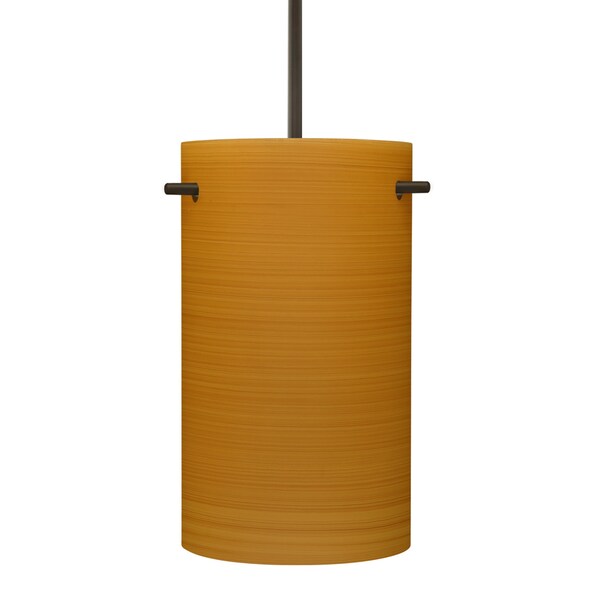 Besa Lighting Besa Tamburo 5 Pendant, Oak, Bronze Finish, 1x 11W LED 1JT-4005OK-LED-BR - main