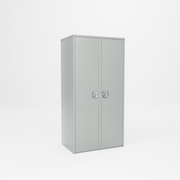 Pucel Two Door Center Partition Cabinet, 36 in W x 24 in D x 72 in H, Light Blue HDSC-3672-24-8-CP - main
