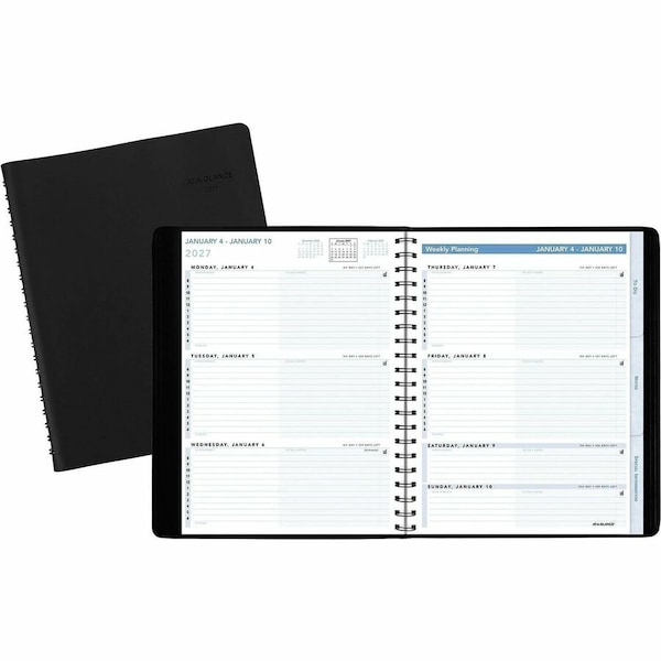 At-A-Glance The Action Planner Weekly Appointment Book, 11 x 8, Black, 2022 70EP0105 - main