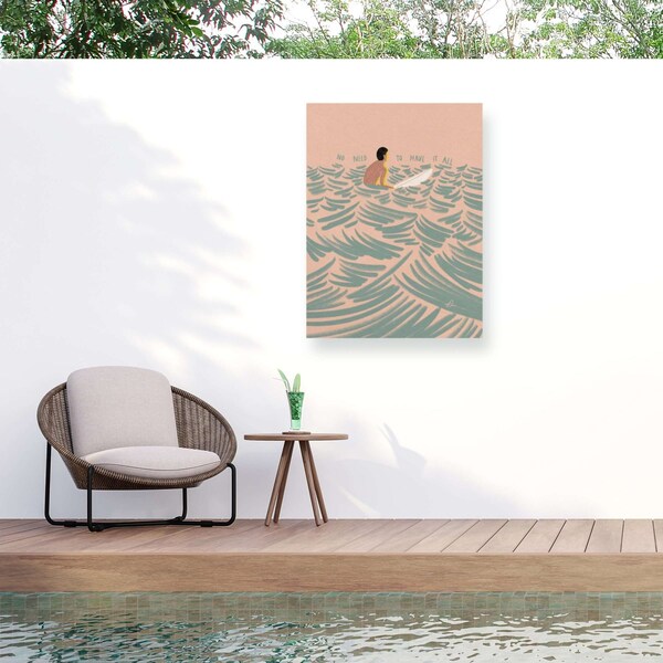Trademark Fine Art Outdoor Canvas Art Fabian Lavater No Need To Have It All Wall Art for Patios, or Gardens 1X23740-OC2432WR - main