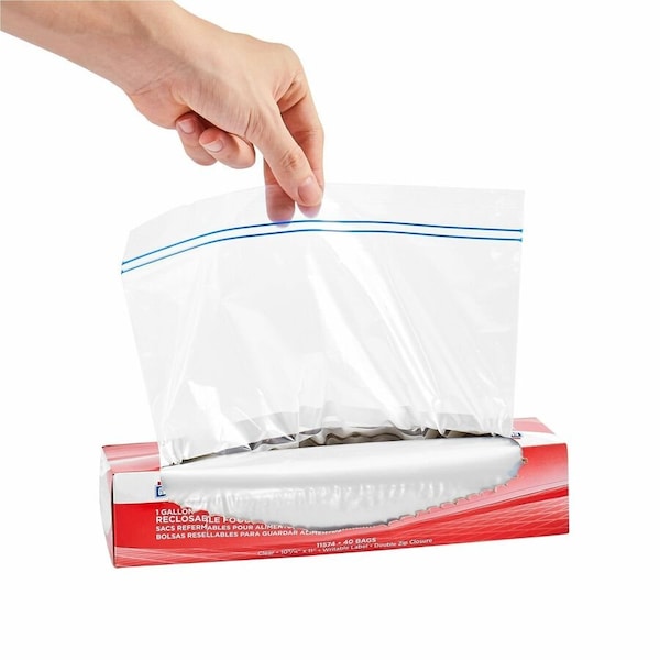 Genuine Joe Food Storage BagsClear, PK40 GJO11574 - main