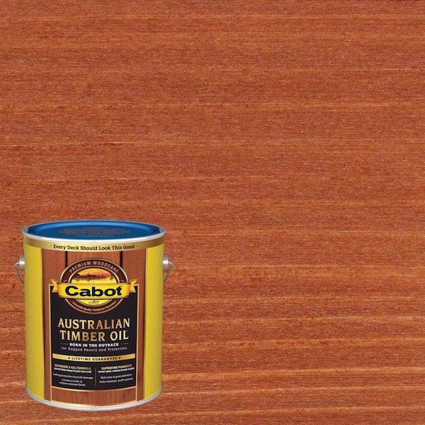 Cabot Australian Timber Oil Low VOC Transparent Mahogany Flame Australian Timber Oil 1 gal 140.0019459.007 - main