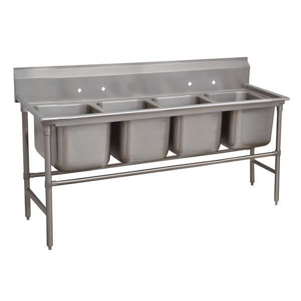 Advance Tabco Regaline Sink 4-compartment 20 in. front-to-back x 16 in. wide sink compartments 94-4-72 - main