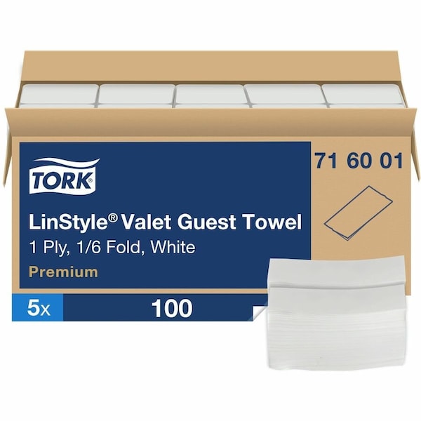Tork LinStyle Valet Multifold Paper Towels, 1 Ply, 500 Sheets, 709 ft, White 716001 - main
