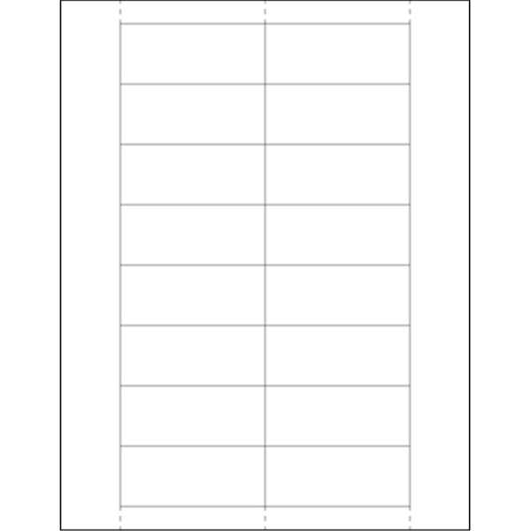 Officespace 1.25 x 3 in. Plastic Label Holder Insert Cards, 800PK OF2536957 - main