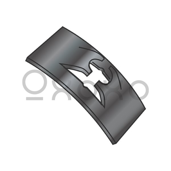 Oxoxo C7000-1024-4 Flat Steel Spring Nut Black Phosphate, 4000PK 210117 - main