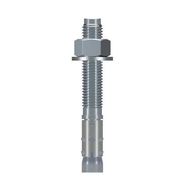 Simpson Strong-Tie Strong-Bolt 2 Wedge Anchor, 3/4 in Dia, 5-1/2 in L, Carbon Steel, Zinc STB2-75512P1 - main