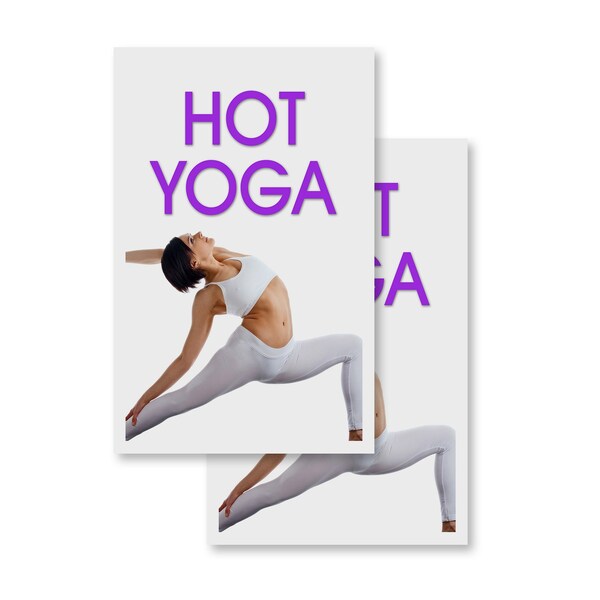 Signmission Hot Yoga, Vinyl Decals Only 24 Inch x 36 Inch, Vinyl Decal, 2PK DSB-2436-2PACK-Hot Yoga - main