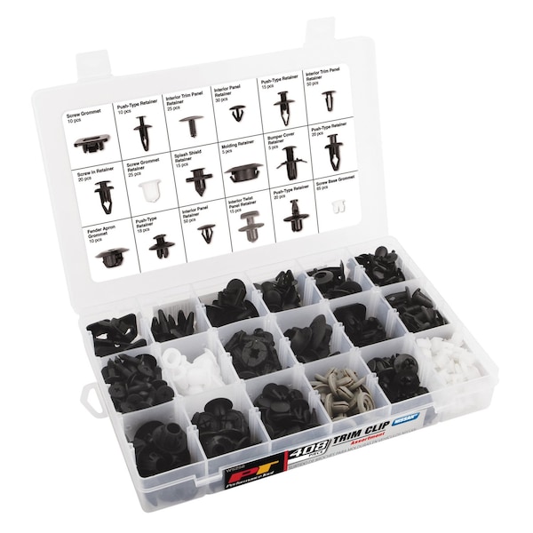 Performance Tool 408 pc. Nissan Trim Clip Assortment, Auto Body Retainers, Fasteners, Case W5258 - main