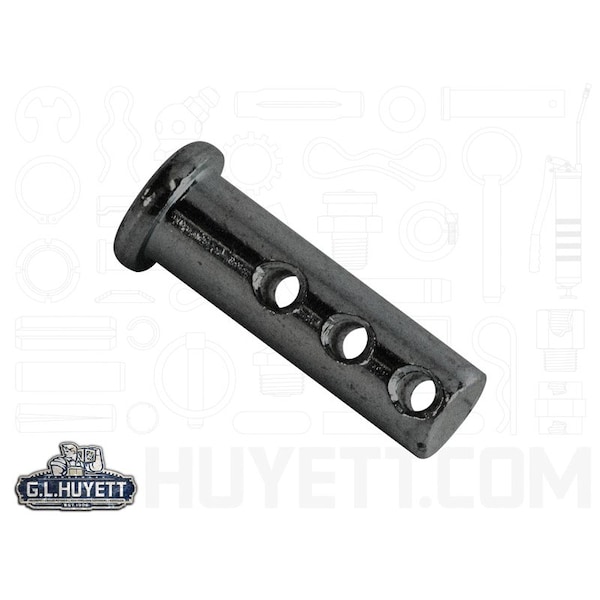 Huyett Universal Clevis Pin, Low Carbon Steel, 0.375 in Dia x 1.000 in Shank Length x 0.141 in Hole Dia CLPU-0375-1000 - main