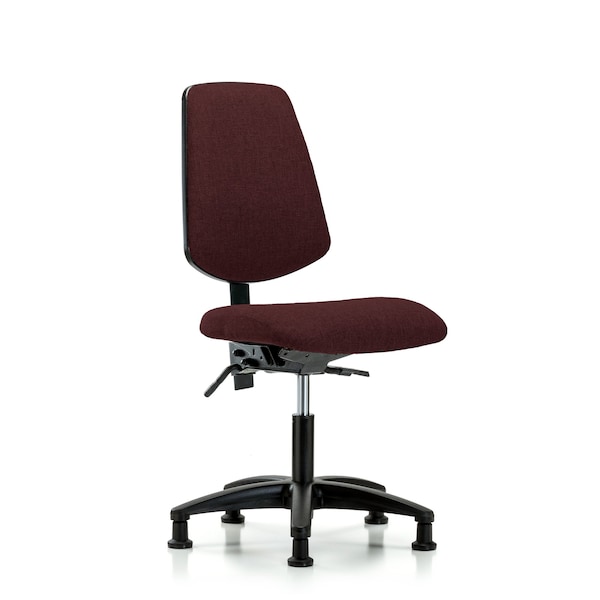 Blue Ridge Ergonomics Desk Chair Fabric Desk Chair, Med, Bk, Glides, Bur, No Arms, 19" to 24" Height, Fabric, Burgundy BR-FDHCH-MB-RG-T0-A0-RG-F41 - main