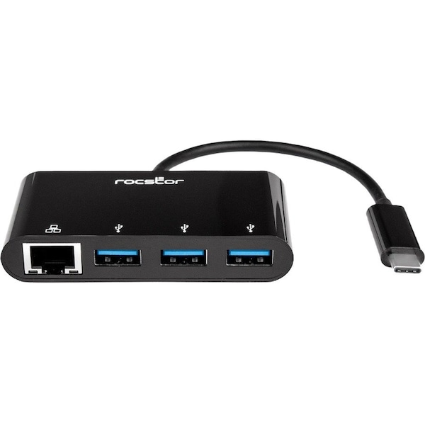 Rocstor 3 PORT USB C HUB WITH GBE RJ45 Y10A251-B1 - main