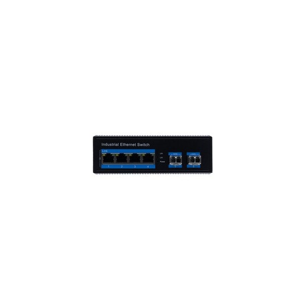Cable Wholesale 1 Gigabit Fiber Media Converter, Industrial, Singlemode Duplex 1310nm, 2 SFP and 4 RJ45, 20km 71F1-75SFP - main