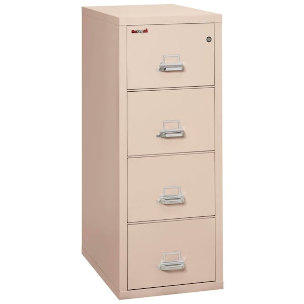 Fireking 4 Drawer, 1 Hr Fire & Impact Rated, Vertical, 31" depth Letter Champagne 4-1831-CCH - main