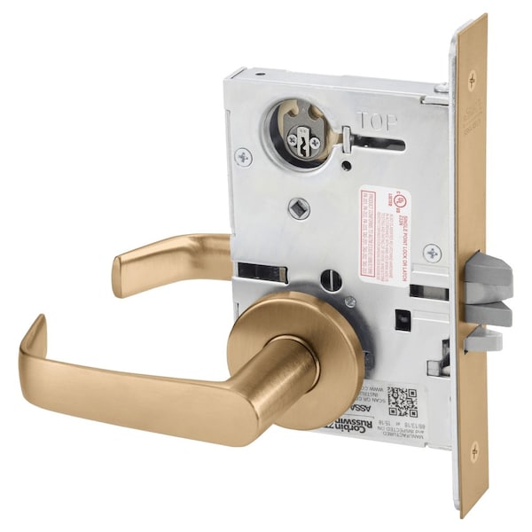 Corbin Russwin Storeroom or Closet Mortise Lock, NS Lever, A Rose, Satin Bronze ML2057 NSA 612 LC - main