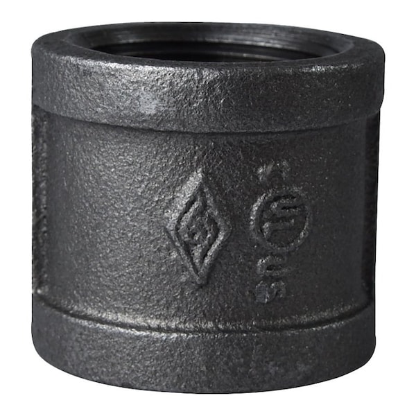 Prosource Pipe Coupling, 1-1/4 in, FIP, Steel, SCH 40 Schedule, 300 psi Pressure B220 32 - main