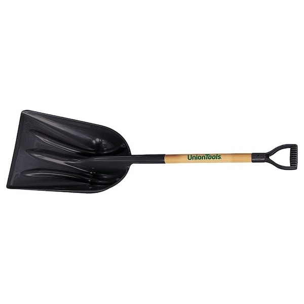 Union Tools Snow Scoop, 1414 in W Blade, 1734 in L Blade, Polyethylene Blade, Wood Handle, 46 in OAL 1681500 - main