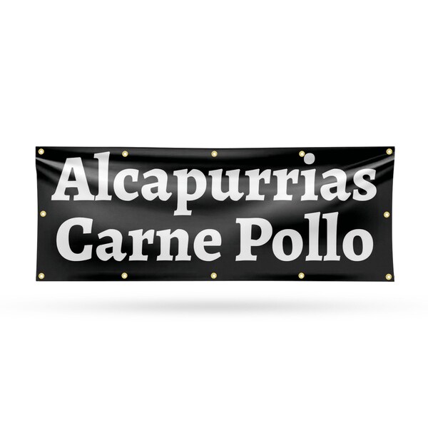 Signmission Alcapurrias Carne Pollo, 48 Inch x 120 Inch, Vinyl Banner B-120-30457 - main
