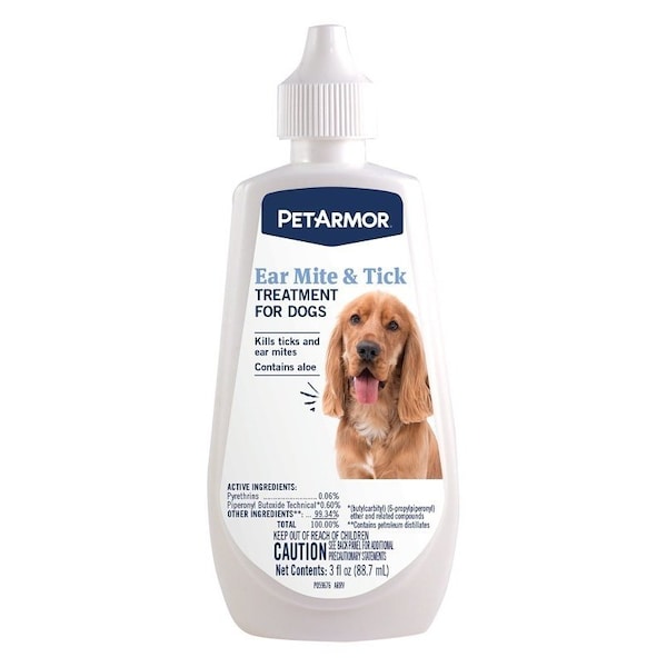 Petarmor SG02588 Ear Mite and Tick Treatment, 3 oz 2588 - main