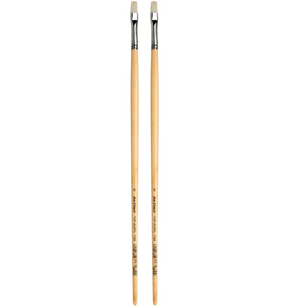 Da Vinci TOP-ACRYL Bright White Brush, Synthetic, Acrylic & Oil, Flat, Series 7182, Size 6, 2PK VA-7182_6 - main