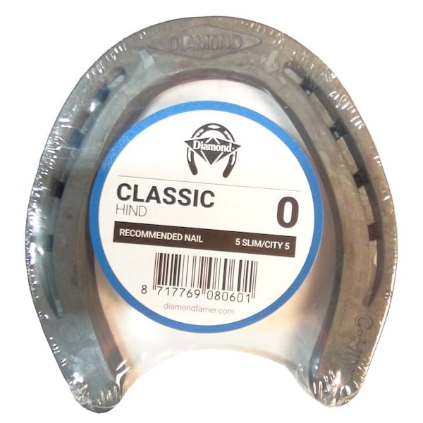 Diamond Farrier Hind Shoe, 1/4 in Thick, 0, Steel 0HINDPR - main