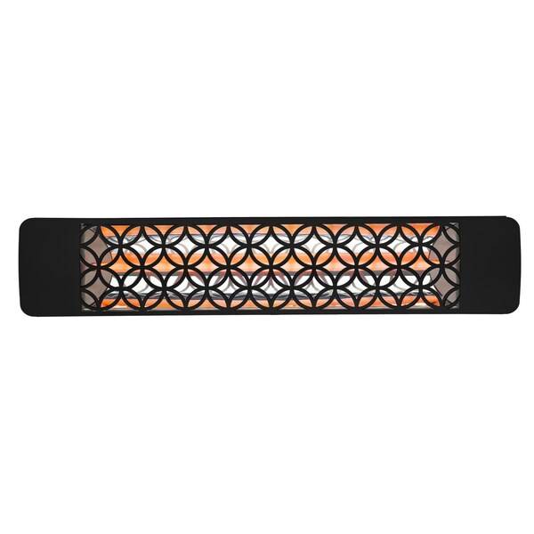 Eurofase 304 SS 39in Single Element 2000W 480V Heater, Black, Clover Decor Plate EF20480B2 - main