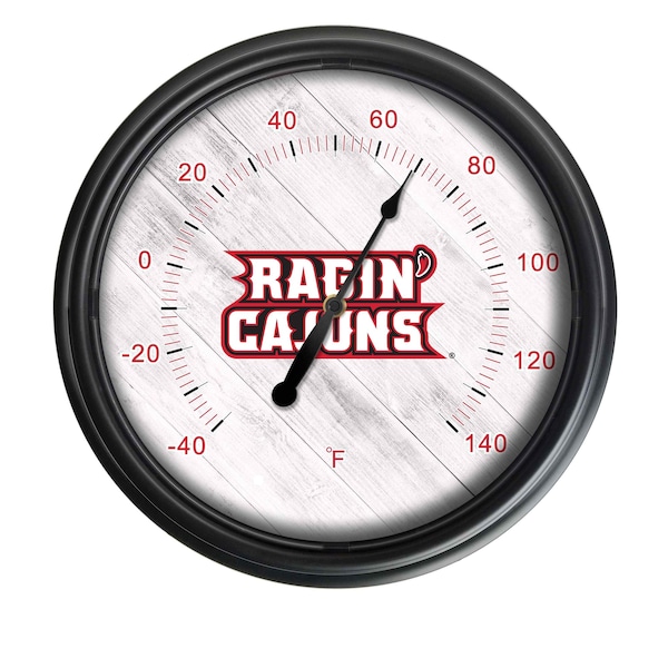 Holland Bar Stool Co University of Louisiana at Lafayette Indoor/Outdoor LED Thermometer ODThrm14BK-08LA-Laf - main