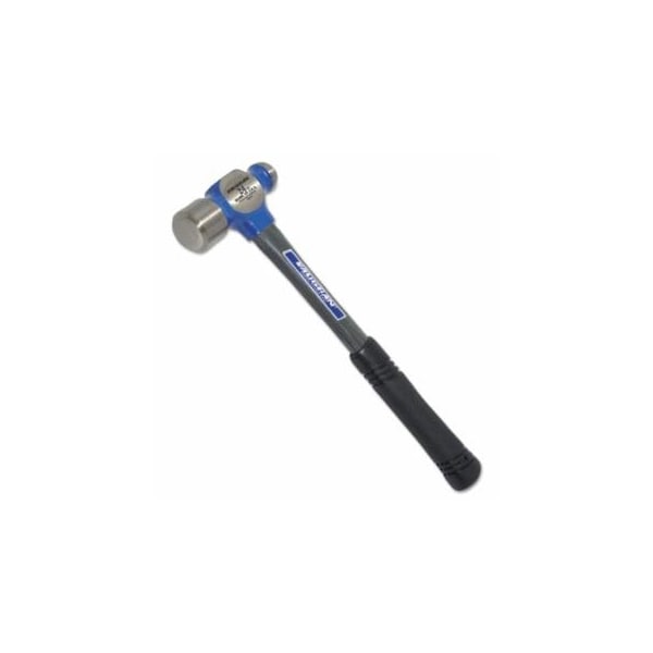 Vaughan Ball Pein Hammer, Straight Fiberglass Handle, 14 1/2 in, Forged Steel 24 oz Head 770-FS224 - main