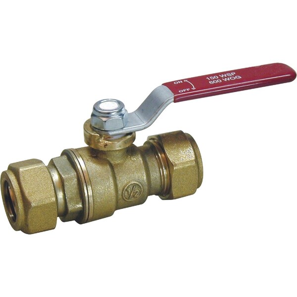 Proline Series ProLine 1/2'' Compression x 1/2'' Compression Brass Ball Valve 107-023NL - main