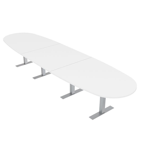 Skutchi Designs 16ft Boval Conference Table With Power | Harmony Series | 16 Person Meeting Room Table HAR-BOVL-48X192-T-W960-NA - main