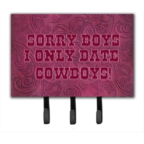 Carolines Treasures Sorry Boys I Only Date Cowboys In Pink Leash Or Key Holder SB3062TH68 - main