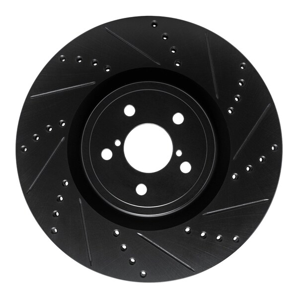 Dynamic Friction Co DFC Brake Rotor - Drilled and Slotted - Black 633-13014R - main