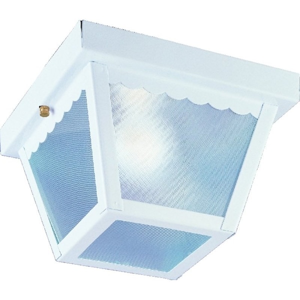Boston Harbor 6276WH-3L Porch Light, 120 V, 60 W, Steel Fixture, White Fixture 6276WH3L - main