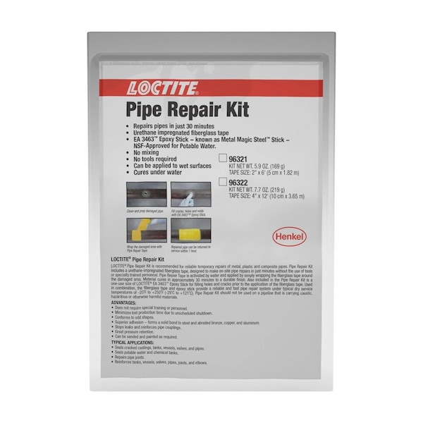 Loctite Pipe Repair Kit, PIPE REPAIR KIT 4in. x12' TAPE LOC96322 - main
