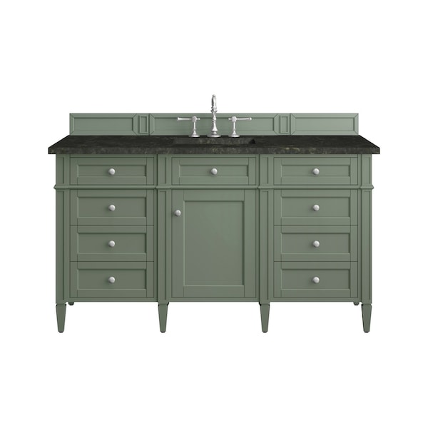 James Martin Vanities Brittany 60" Single Vanity, Smokey Celadon, w/ 3 CM Phantome Eclos Top 650-V60S-SC-3PHT - main