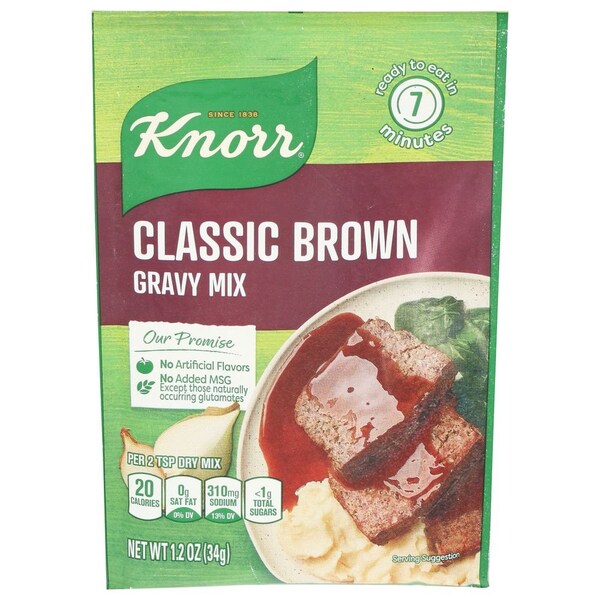 Knorr Retail Knorr Classic Brown Gravy Mix, 1.2 Ounce, 24PK 48001703070 - main